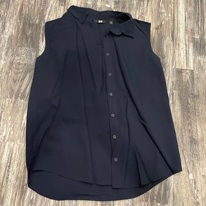 Navy Sleeveless Uniqlo blouse size S